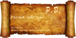 Perdek Dókus névjegykártya